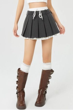 Cute Everyday Outfits, Outfit Inspo Casual Preppy Layered Mini Skirt