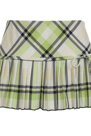 Cute Everyday Outfits, Outfit Inspo Casual Preppy Plaid Mini Skirt in Green