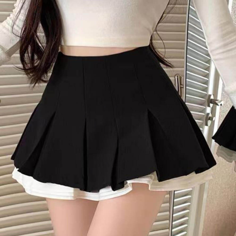 Cute Everyday Outfits, Outfit Inspo Casual Preppy Ruffle Mini Pleated Skirt Cute Everyday Outfits, Outfit Inspo Casual Preppy Ruffle Mini Pleated Skirt