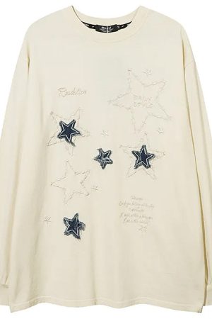 Cute Everyday Outfits, Outfit Inspo Casual Preppy Star Patch Sweatshirt