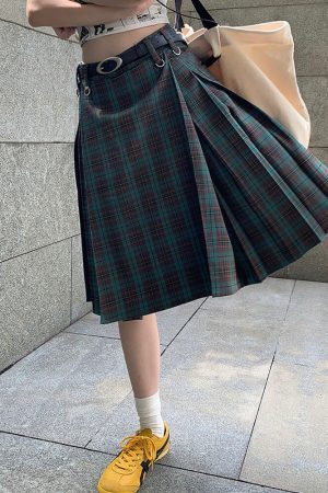 Cute Everyday Outfits, Outfit Inspo Casual Preppy Style Checkered Kilt Skirt