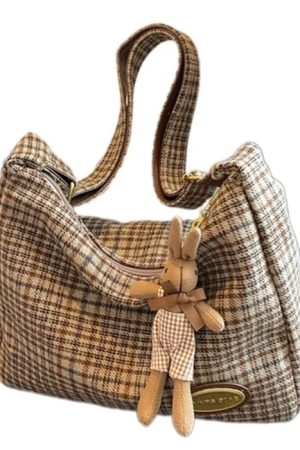 Cute Everyday Outfits, Outfit Inspo Casual Preppy Style Plaid Shoulder Bag
