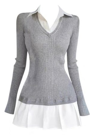 Cute Everyday Outfits, Outfit Inspo Casual Preppy Style Pleated Knit Dress