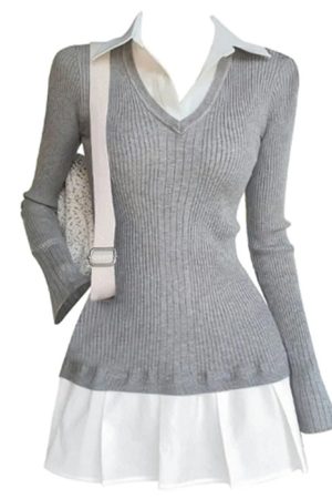 Cute Everyday Outfits, Outfit Inspo Casual Preppy Style Pleated Knit Dress