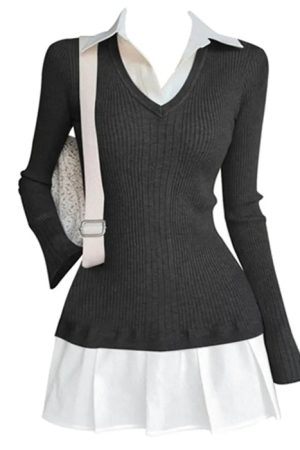 Cute Everyday Outfits, Outfit Inspo Casual Preppy Style Pleated Knit Dress