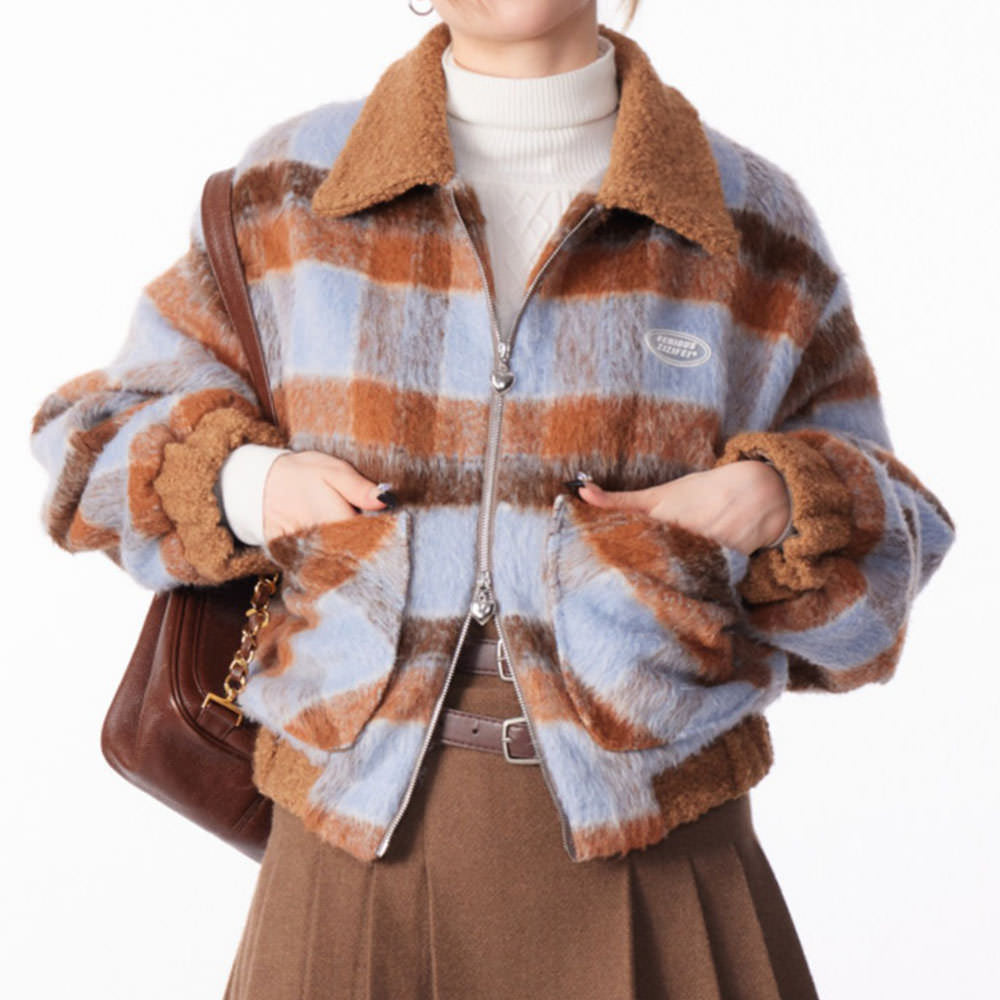 Cute Everyday Outfits, Outfit Inspo Casual Preppy Style Warm Checkered Jacket