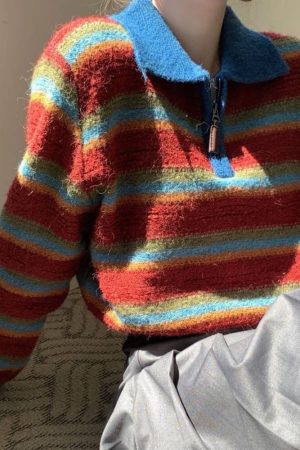 Cute Everyday Outfits, Outfit Inspo Casual Primary Colors Cropped Knit Sweater