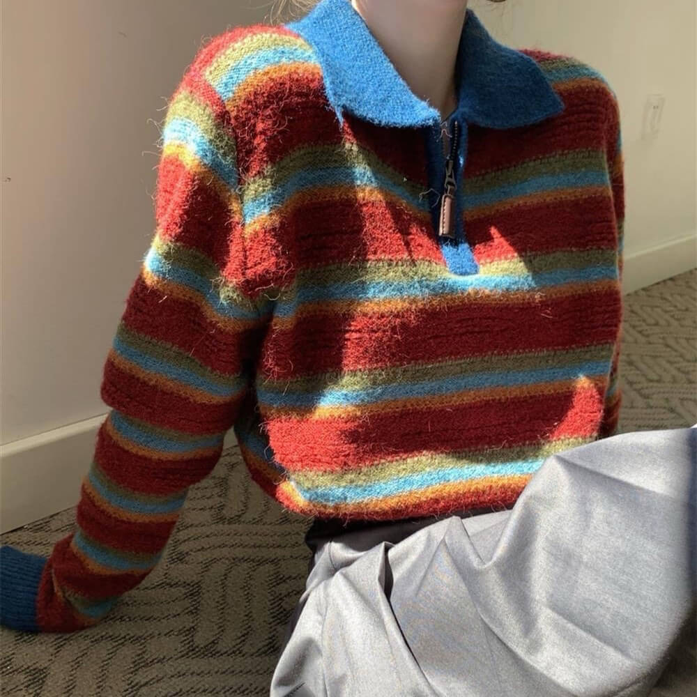 Cute Everyday Outfits, Outfit Inspo Casual Primary Colors Cropped Knit Sweater Cute Everyday Outfits, Outfit Inspo Casual Primary Colors Cropped Knit Sweater