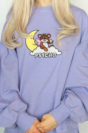 Cute Everyday Outfits, Outfit Inspo Casual Psycho Bear Sweatshirt