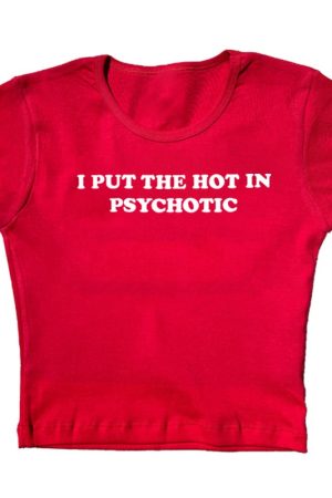 Cute Everyday Outfits, Outfit Inspo Casual Psychotic Cropped Tee