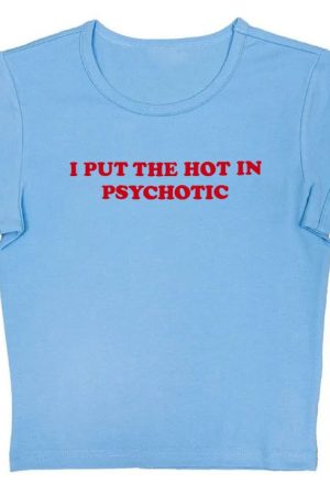 Cute Everyday Outfits, Outfit Inspo Casual Psychotic Cropped Tee