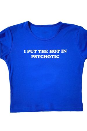 Cute Everyday Outfits, Outfit Inspo Casual Psychotic Cropped Tee