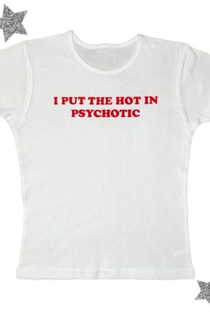 Cute Everyday Outfits, Outfit Inspo Casual Psychotic Cropped Tee