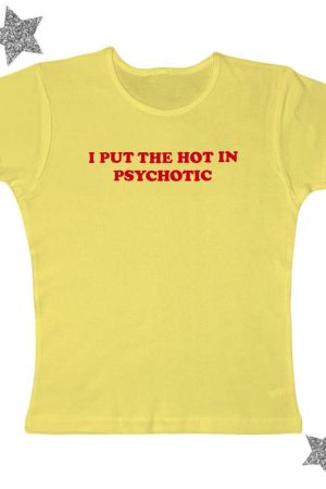 Cute Everyday Outfits, Outfit Inspo Casual Psychotic Cropped Tee