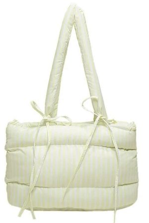 Cute Everyday Outfits, Outfit Inspo Casual Puffer Striped Shoulder Bag