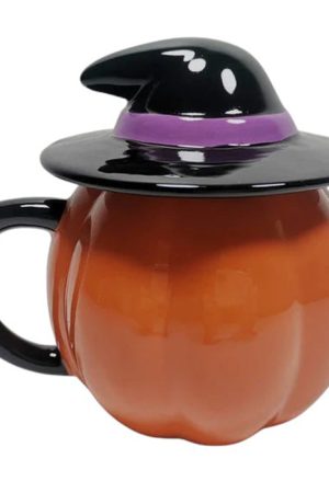 Cute Everyday Outfits, Outfit Inspo Casual Pumpkin in Witch Hat Ceramic Mug