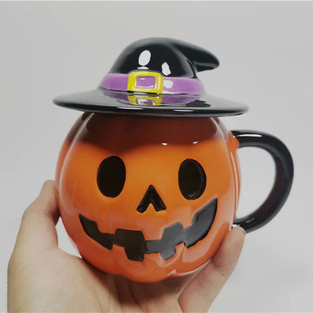 Cute Everyday Outfits, Outfit Inspo Casual Pumpkin in Witch Hat Ceramic Mug Cute Everyday Outfits, Outfit Inspo Casual Pumpkin in Witch Hat Ceramic Mug