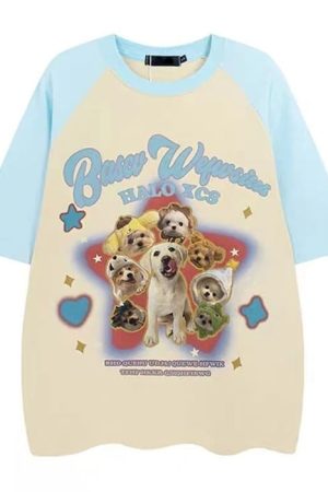 Cute Everyday Outfits, Outfit Inspo Casual Puppy Oversized Graphic Tee