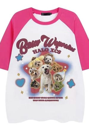 Cute Everyday Outfits, Outfit Inspo Casual Puppy Oversized Graphic Tee