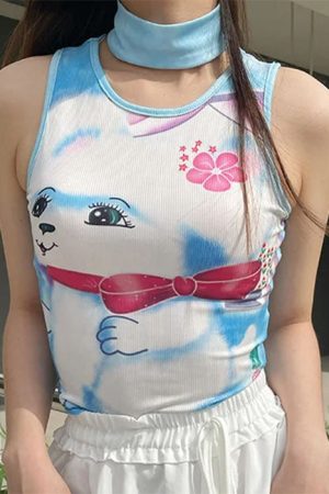 Cute Everyday Outfits, Outfit Inspo Casual Puppy Y2K Aesthetic Tank Top