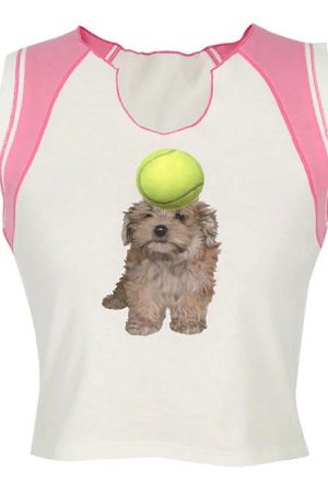 Cute Everyday Outfits, Outfit Inspo Casual Puppy Y2K Tank Top