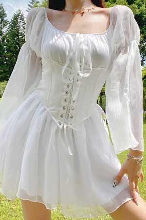 Cute Everyday Outfits, Outfit Inspo Casual Pure Bliss Dress & Corset Co-Ord