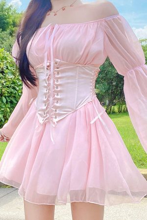 Cute Everyday Outfits, Outfit Inspo Casual Pure Bliss Dress & Corset Co-Ord