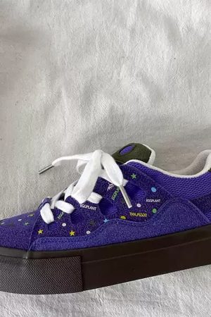 Cute Everyday Outfits, Outfit Inspo Casual Purple Star Skater Sneakers