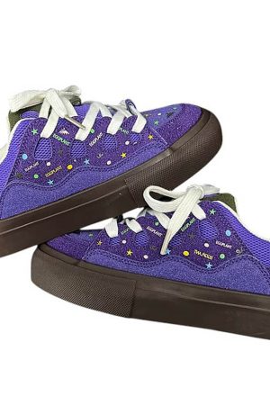 Cute Everyday Outfits, Outfit Inspo Casual Purple Star Skater Sneakers