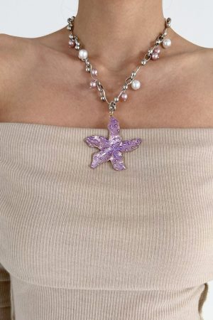 Cute Everyday Outfits, Outfit Inspo Casual Purple Tropical Flower Choker