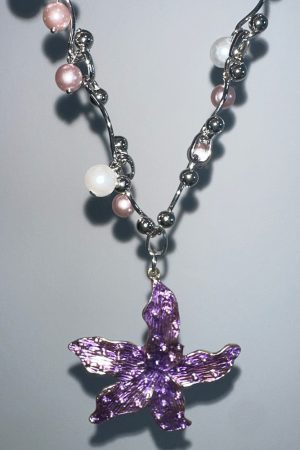 Cute Everyday Outfits, Outfit Inspo Casual Purple Tropical Flower Choker