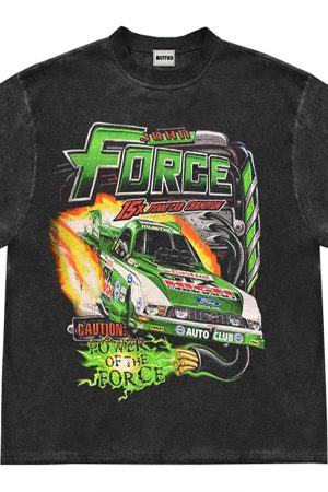 Cute Everyday Outfits, Outfit Inspo Casual Racing Car Graphic T-Shirt