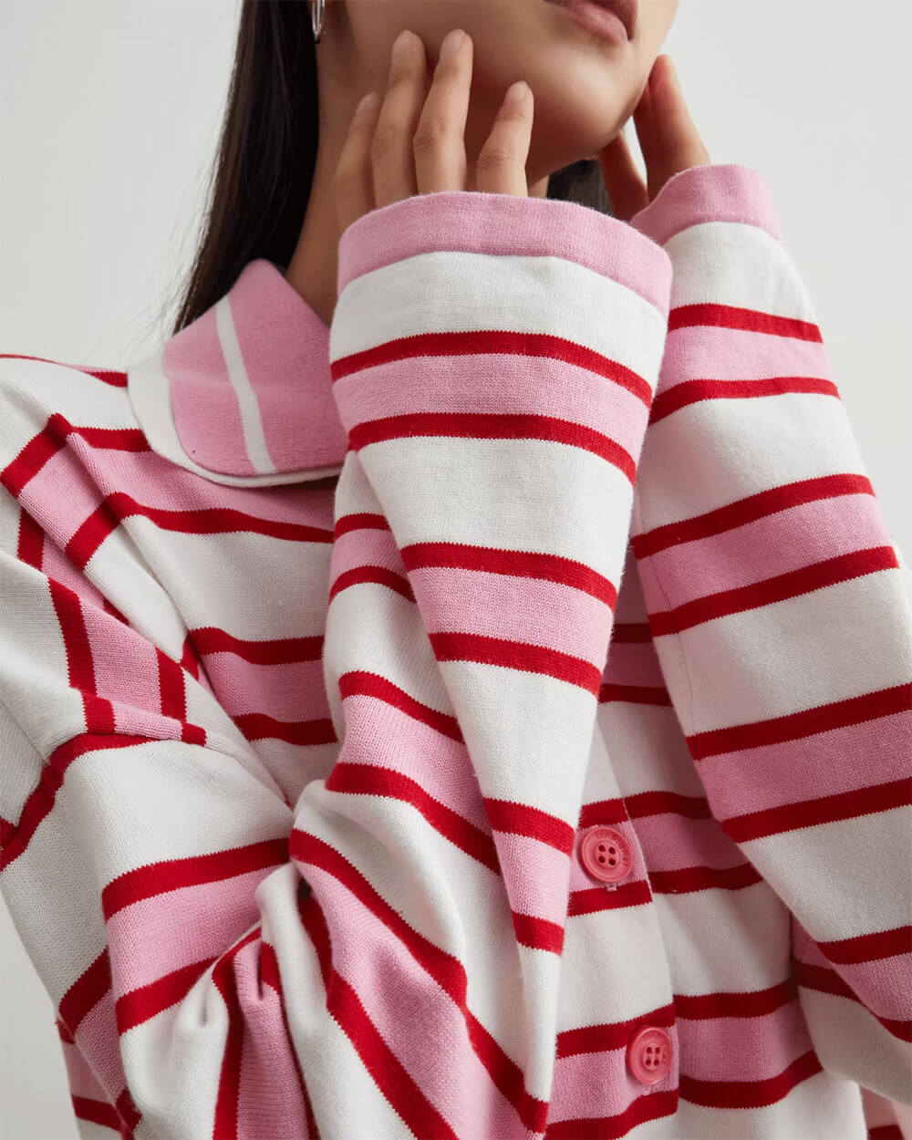 Cute Everyday Outfits, Outfit Inspo Casual Raspberry Ice Cream Stripe Oversized Polo Cute Everyday Outfits, Outfit Inspo Casual Raspberry Ice Cream Stripe Oversized Polo