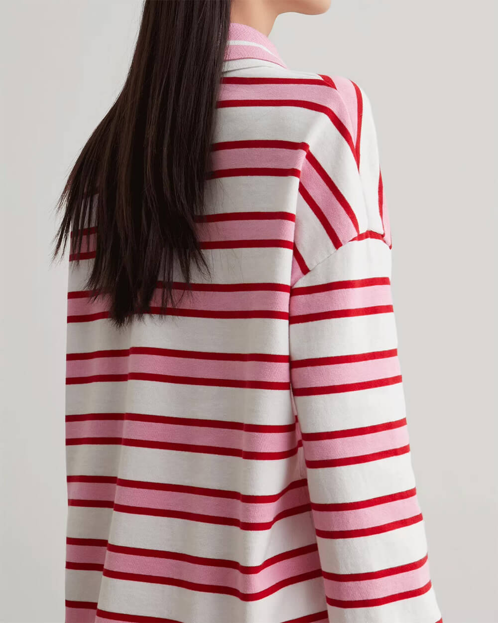 Cute Everyday Outfits, Outfit Inspo Casual Raspberry Ice Cream Stripe Oversized Polo Cute Everyday Outfits, Outfit Inspo Casual Raspberry Ice Cream Stripe Oversized Polo