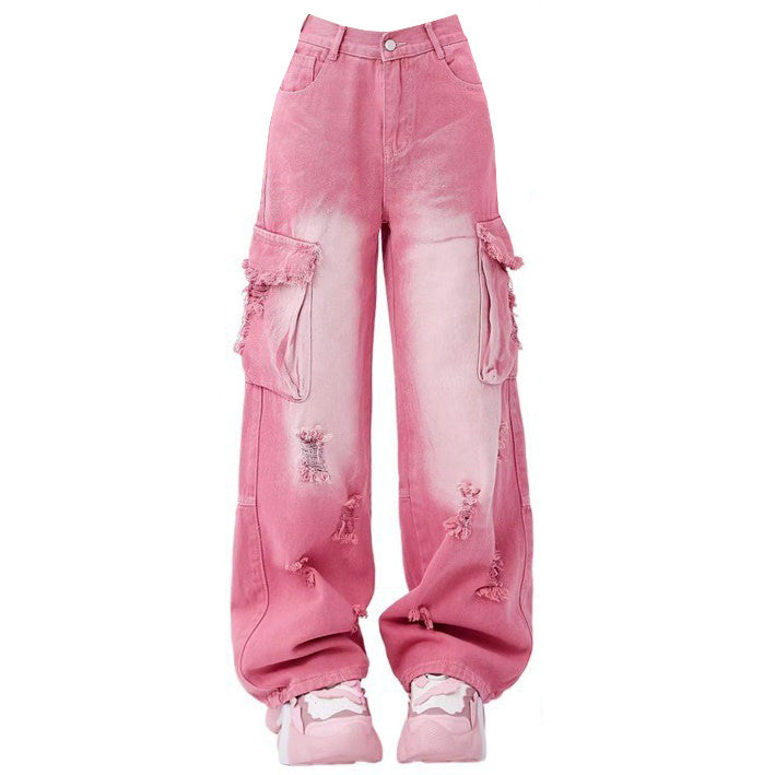 Cute Everyday Outfits, Outfit Inspo Casual Rebel Cargo Jeans in Pink