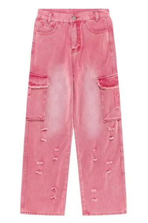 Cute Everyday Outfits, Outfit Inspo Casual Rebel Cargo Jeans in Pink