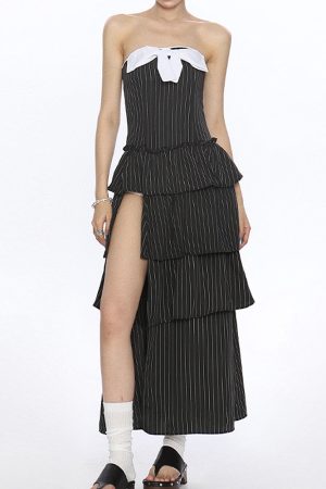 Cute Everyday Outfits, Outfit Inspo Casual Rebel Muse Bow Striped Maxi Dress