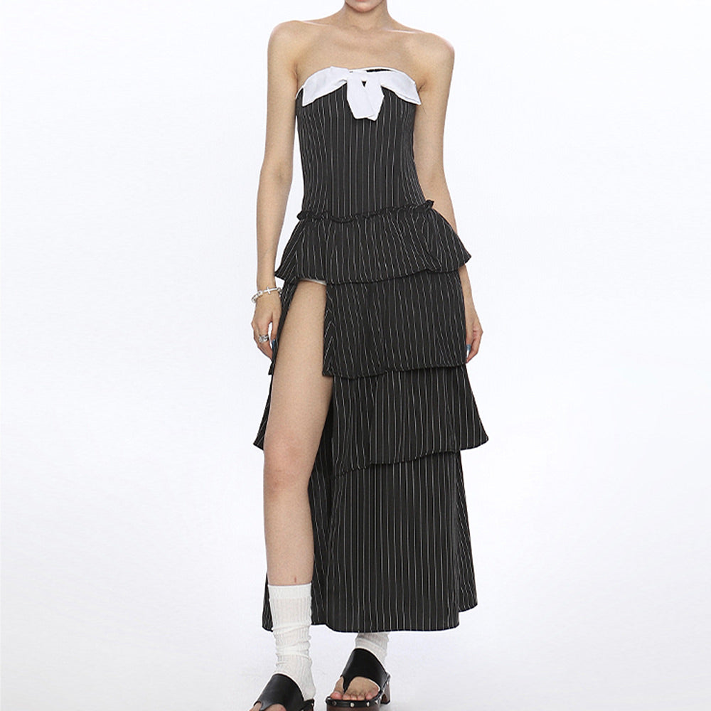 Cute Everyday Outfits, Outfit Inspo Casual Rebel Muse Bow Striped Maxi Dress