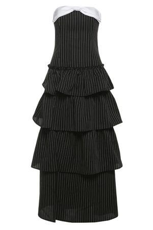 Cute Everyday Outfits, Outfit Inspo Casual Rebel Muse Bow Striped Maxi Dress