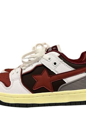 Cute Everyday Outfits, Outfit Inspo Casual Red & Grey Shooting Star Sneakers