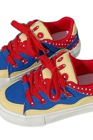 Cute Everyday Outfits, Outfit Inspo Casual Red Polka Dot Skater Sneakers