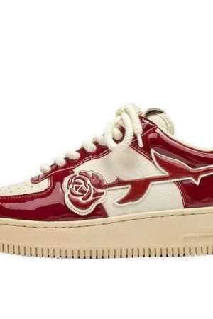 Cute Everyday Outfits, Outfit Inspo Casual Red Rose Aesthetic Sneakers