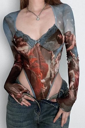 Cute Everyday Outfits, Outfit Inspo Casual Renaissance Mesh Bodysuit