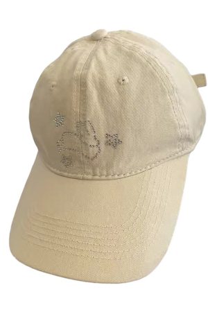 Cute Everyday Outfits, Outfit Inspo Casual Rhinestone Bunny Y2K Cap