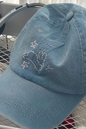 Cute Everyday Outfits, Outfit Inspo Casual Rhinestone Bunny Y2K Denim Cap