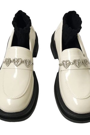 Cute Everyday Outfits, Outfit Inspo Casual Rhinestone Heart Loafers