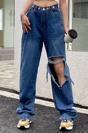 Cute Everyday Outfits, Outfit Inspo Casual Ripped Baggy Jeans