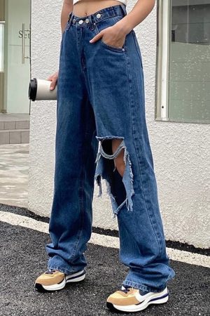 Cute Everyday Outfits, Outfit Inspo Casual Ripped Baggy Jeans