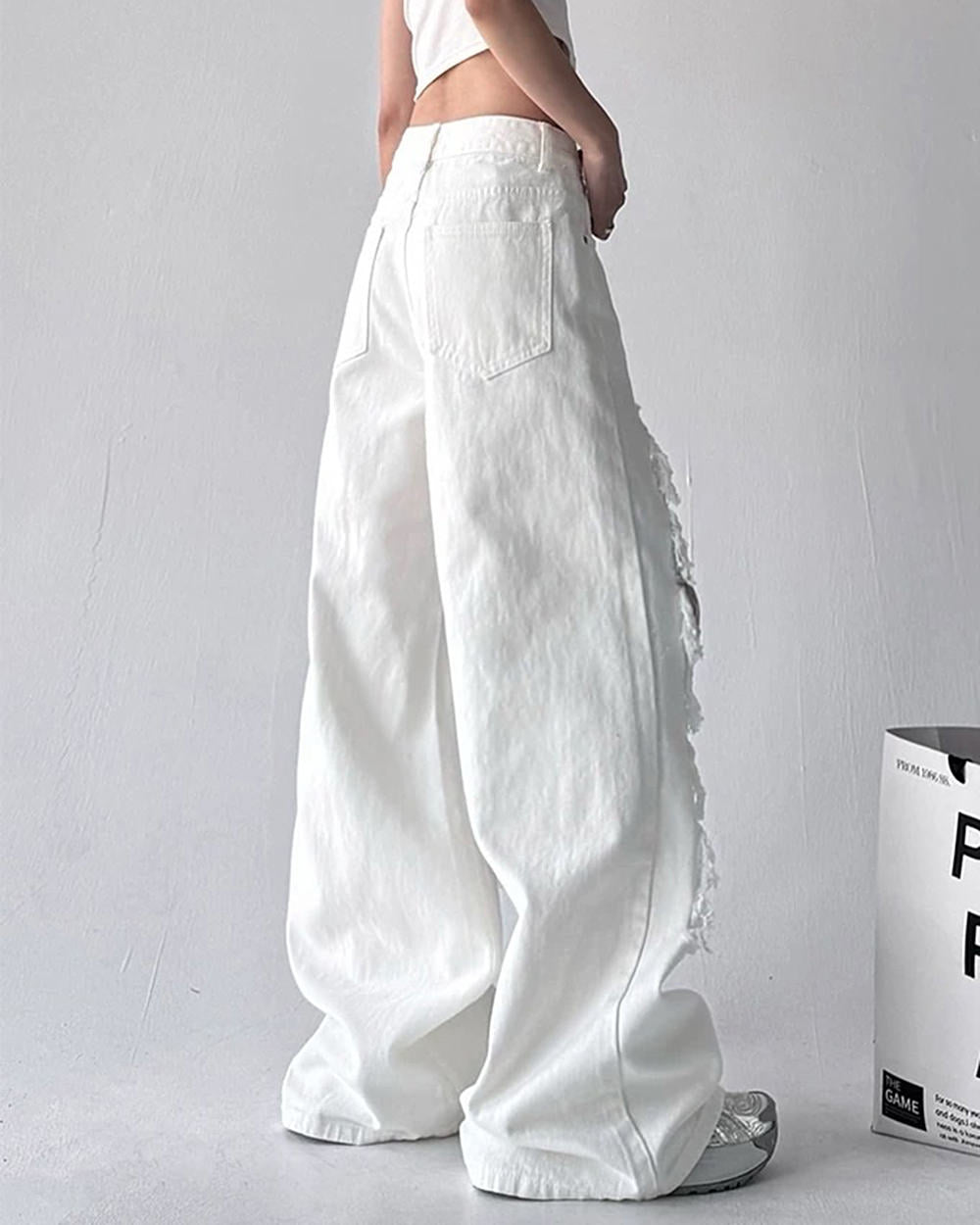 Cute Everyday Outfits, Outfit Inspo Casual Ripped Lace Baggy Jeans Cute Everyday Outfits, Outfit Inspo Casual Ripped Lace Baggy Jeans