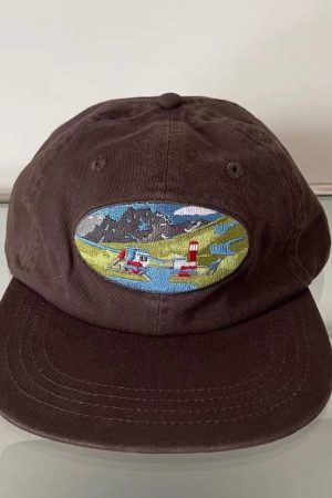 Cute Everyday Outfits, Outfit Inspo Casual River Lighthouse Embroidery Cap